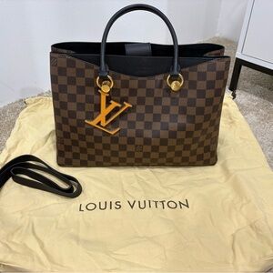 Louis Vuitton Riverside Damier Ebene Tote - AUTHENTIC